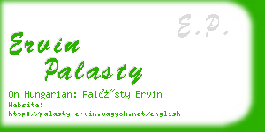 ervin palasty business card